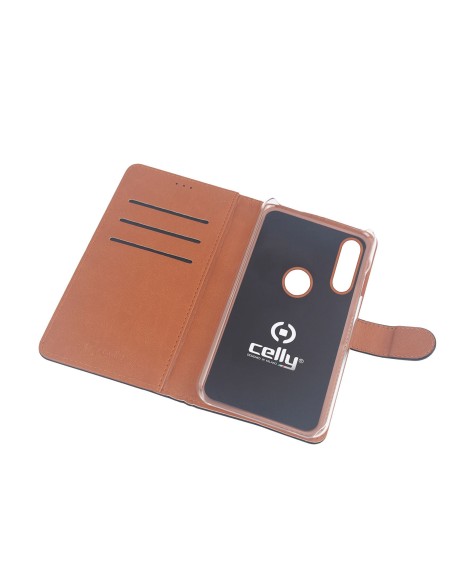 Celly WALLY820 custodia per cellulare 15,8 cm (6.21") Custodia a borsellino Nero, Marrone