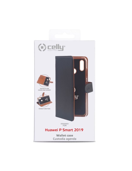Celly WALLY820 custodia per cellulare 15,8 cm (6.21") Custodia a borsellino Nero, Marrone