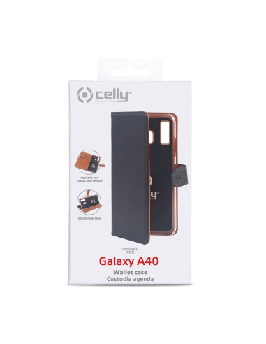 Celly Wally custodia per cellulare 14,7 cm (5.8") Custodia a libro Nero, Marrone