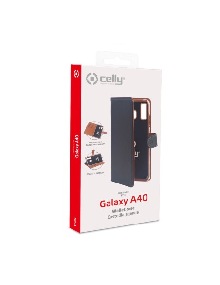 Celly Wally custodia per cellulare 14,7 cm (5.8") Custodia a libro Nero, Marrone