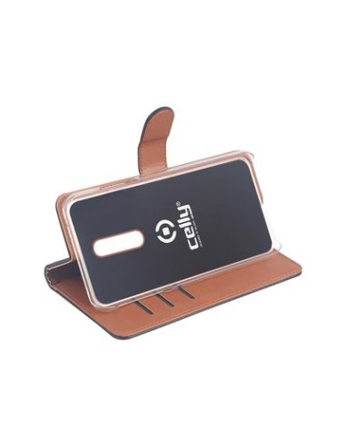 Celly WALLY834 custodia per cellulare 16,3 cm (6.4") Custodia flip a libro Nero