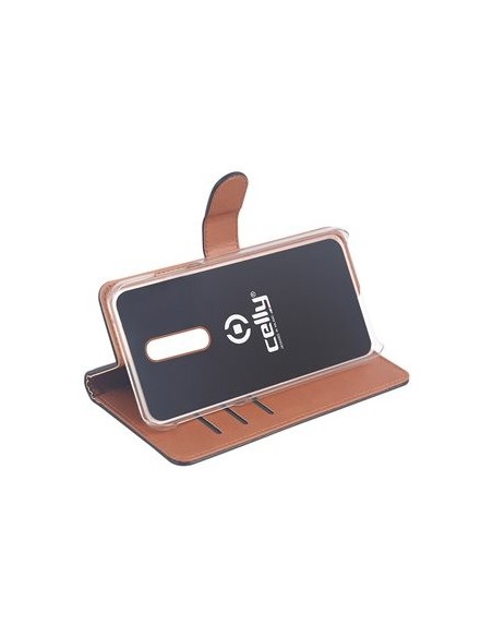 Celly WALLY834 custodia per cellulare 16,3 cm (6.4") Custodia flip a libro Nero