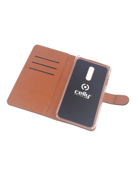 Celly WALLY834 custodia per cellulare 16,3 cm (6.4") Custodia flip a libro Nero