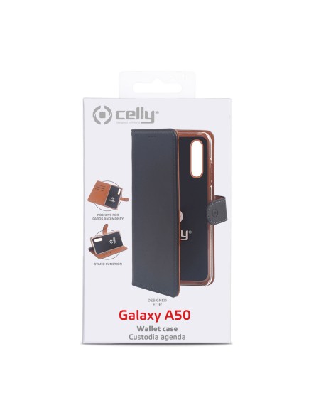 Celly WALLY834 custodia per cellulare 16,3 cm (6.4") Custodia flip a libro Nero