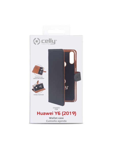 Celly Wally custodia per cellulare 15,5 cm (6.09") Custodia a libro Nero