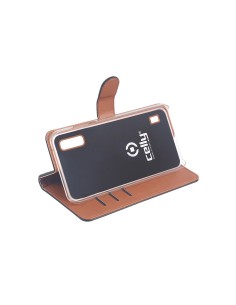 Celly Wally custodia per cellulare 15,8 cm (6.2") Custodia a libro Nero, Marrone 2