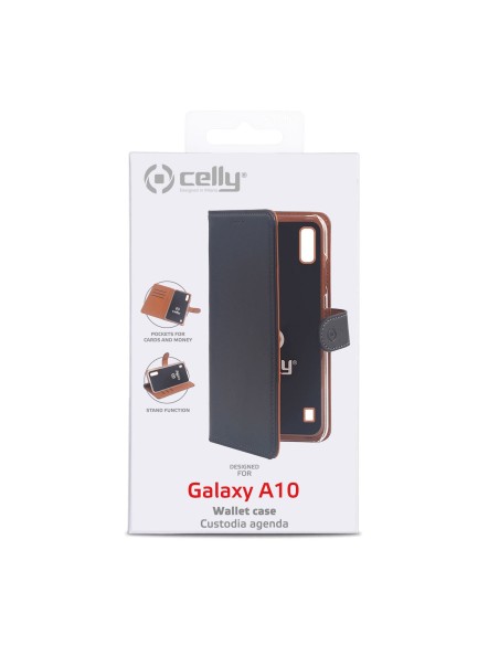 Celly Wally custodia per cellulare 15,8 cm (6.2") Custodia a libro Nero, Marrone