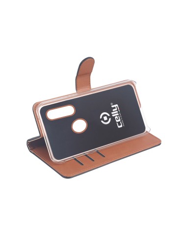 Celly WALLY844 custodia per cellulare 15,6 cm (6.15") Custodia a borsellino Nero, Marrone