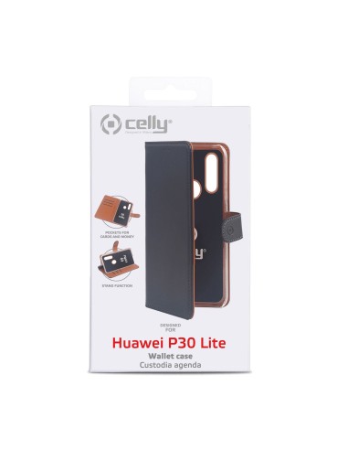 Celly WALLY844 custodia per cellulare 15,6 cm (6.15") Custodia a borsellino Nero, Marrone