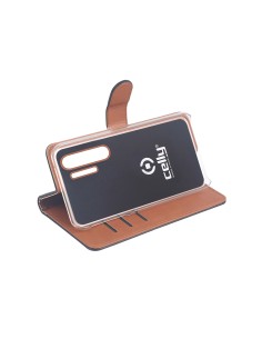 Celly WALLY846 custodia per cellulare 16,4 cm (6.47") Custodia a borsellino Nero, Marrone 2