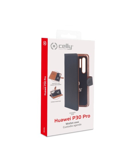 Celly WALLY846 custodia per cellulare 16,4 cm (6.47") Custodia a borsellino Nero, Marrone