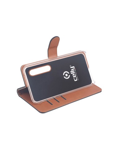 Celly WALLY848 custodia per cellulare 15,5 cm (6.1") Custodia a borsellino Nero, Marrone