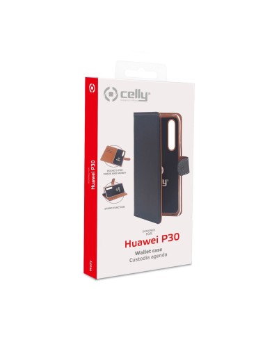 Celly WALLY848 custodia per cellulare 15,5 cm (6.1") Custodia a borsellino Nero, Marrone