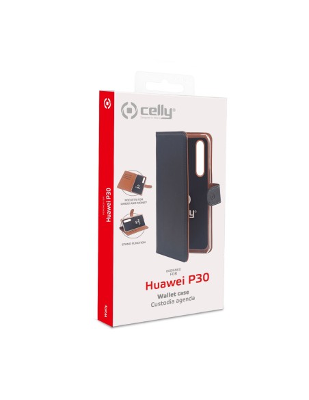 Celly WALLY848 custodia per cellulare 15,5 cm (6.1") Custodia a borsellino Nero, Marrone