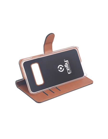 Celly WALLY890 custodia per cellulare 15,5 cm (6.1") Custodia a borsellino Nero, Marrone