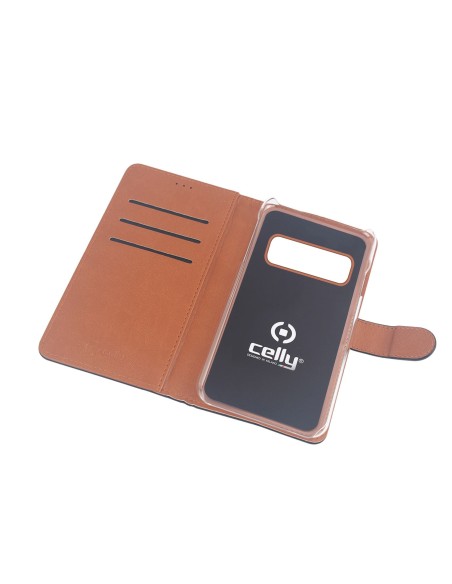 Celly WALLY890 custodia per cellulare 15,5 cm (6.1") Custodia a borsellino Nero, Marrone