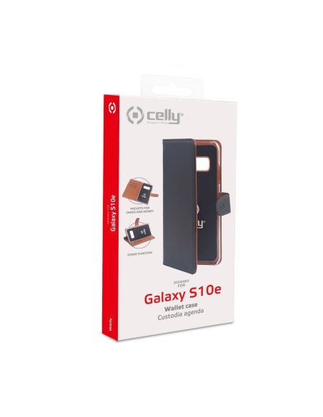 Celly WALLY892 custodia per cellulare 14,7 cm (5.8") Custodia a borsellino Nero, Marrone