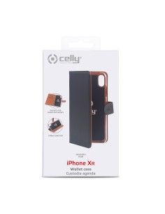 Celly WALLY998 custodia per cellulare 15,5 cm (6.1") Custodia a borsellino Nero, Marrone