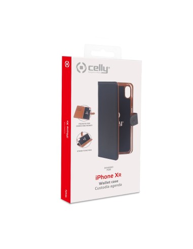 Celly WALLY998 custodia per cellulare 15,5 cm (6.1") Custodia a borsellino Nero, Marrone