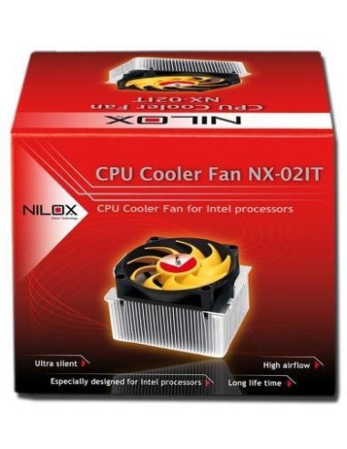 Nilox 03NX027815001 sistema di raffreddamento per computer Processore Refrigeratore Alluminio, Nero, Giallo