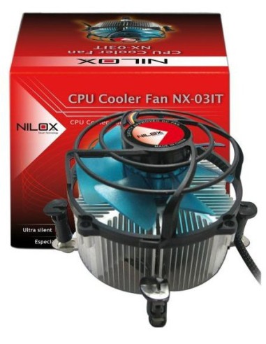 Nilox 03NX029835001 sistema di raffreddamento per computer Processore Refrigeratore Alluminio, Nero, Blu