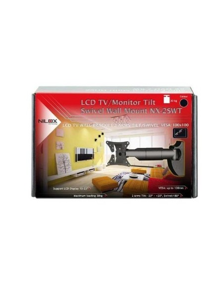 Nilox 04NX07232S002 Supporto TV a parete 58,4 cm (23") Nero