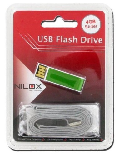 Nilox 05NX0205WP001 unità flash USB 4 GB USB tipo A 2.0 Verde