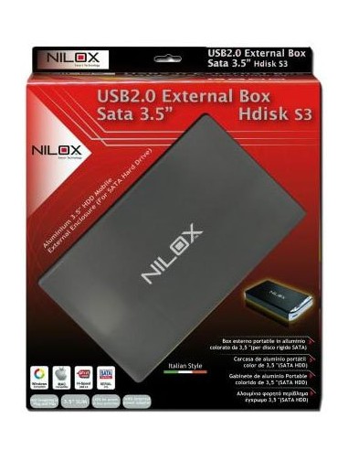 Nilox 06NX603504001 contenitore di unità di archiviazione Nero 3.5"