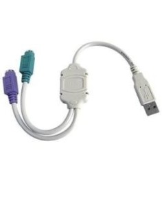 Nilox 2x PS2 USB cavo PS 2 2x 6-p Mini-DIN USB A Bianco