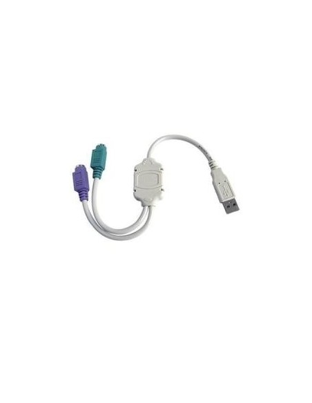 Nilox 2x PS2 USB cavo PS 2 2x 6-p Mini-DIN USB A Bianco