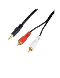 Nilox Audio 1m Jack - 2x RCA cavo audio Nero