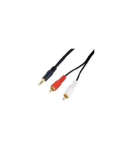 Nilox Audio 1m Jack - 2x RCA cavo audio Nero