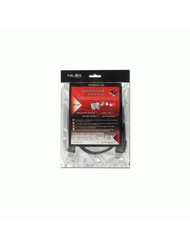Nilox 07NXPU030A202 cavo USB 3 m USB A Nero