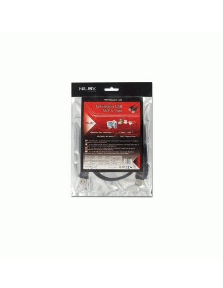 Nilox 07NXPU030A202 cavo USB 3 m USB A Nero