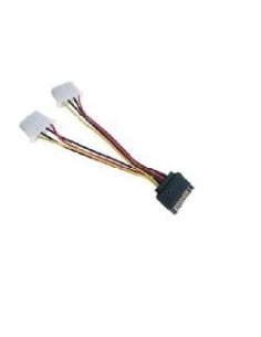 Nilox SATA 15pin - 2x 5.25" 4pin, M F, 0.15m 0,15 m