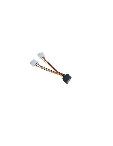 Nilox SATA 15pin - 2x 5.25" 4pin, M F, 0.15m 0,15 m