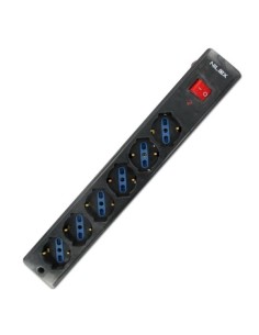 Nilox MULTIPRESA 6P. BIP SCHUKO NERO unità di distribuzione dell'energia (PDU)