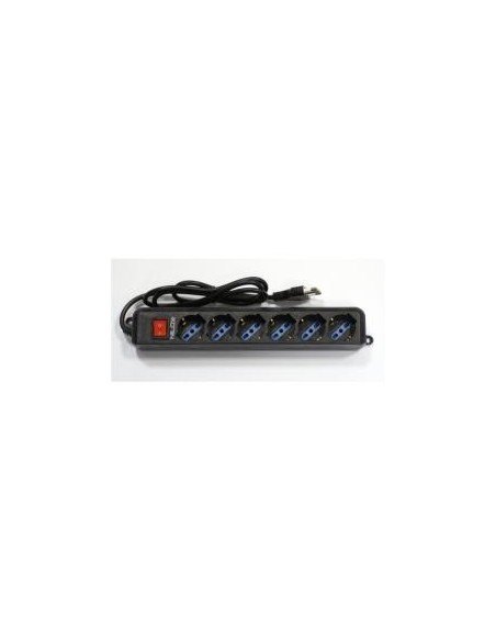 Nilox 07NXSM6PIN002 unità di distribuzione dell'energia (PDU) Nero