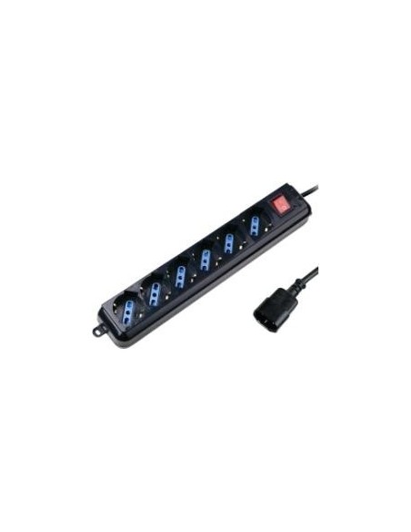 Nilox 07NXSM6PIN003 unità di distribuzione dell'energia (PDU) Nero