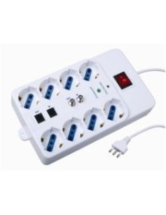 Nilox MULTIPRESA 8USCITE CON INTERRUTTORE unità di distribuzione dell'energia (PDU) Bianco
