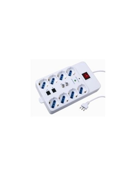 Nilox MULTIPRESA 8USCITE CON INTERRUTTORE unità di distribuzione dell'energia (PDU) Bianco