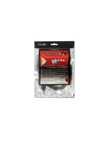 Nilox 2.0- 2MT. M M A B NERO cavo USB 2 m USB A USB B