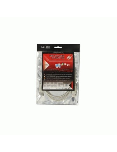 Nilox 07NXU205AM201 cavo USB 5 m USB A Bianco