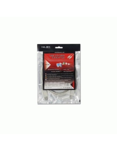 Nilox 07NXU205MA201 cavo USB 5 m USB A USB B Bianco