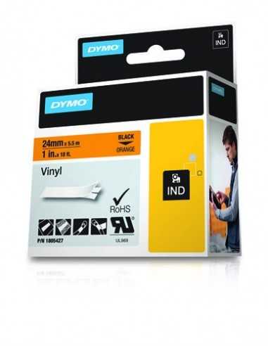 Dymo NASTRO 24MMX 5 5M VINILE NE ARA D1 RHINOPRO 1805427 0071701059833 MATERIALE DI CONSUMO