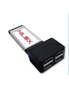 Nilox 4-Port USB 2.0 PCMCIA Card scheda di interfaccia e adattatore
