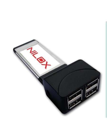 Nilox 4-Port USB 2.0 PCMCIA Card scheda di interfaccia e adattatore