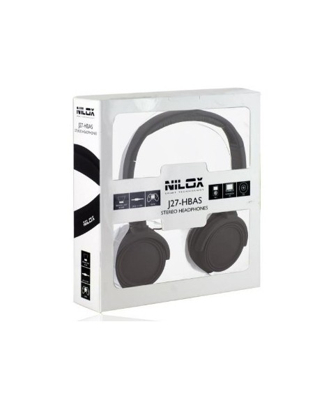 Nilox J27-HBAS Cuffie Cablato A Padiglione MUSICA Nero