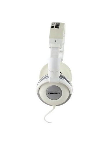 Nilox DJ-NX1 Cuffie Cablato A Padiglione Musica e Chiamate Bianco