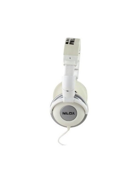 Nilox DJ-NX1 Cuffie Cablato A Padiglione Musica e Chiamate Bianco